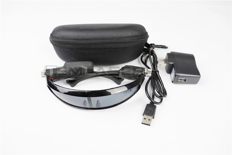 2 in 1 Multi-line RGB Laser Glasses Sunglasses Goggles With Green Red Blue For LED luminous Costumes Show