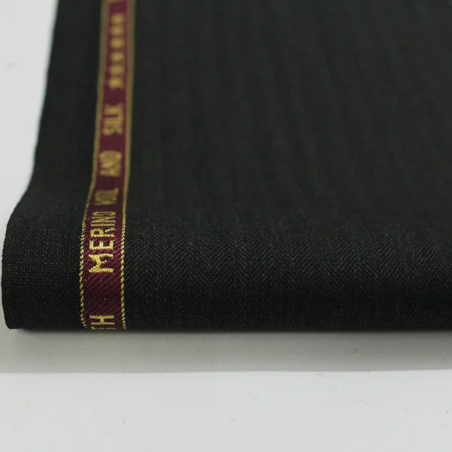 Мягкая на ощупь древесно-серая ткань в елочку для мериносов, Мужская шерстяная смешанная ткань для костюма