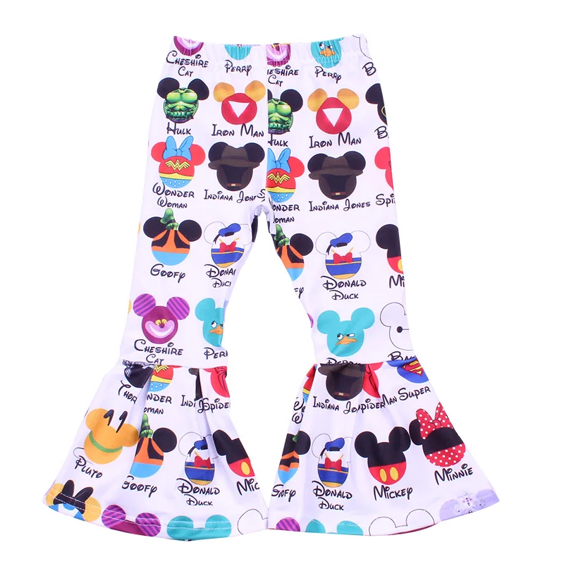 
Popular children clothing personalized pants for girls plus size toddler flare leggings elastic band kids trousers 2019 hot sale 