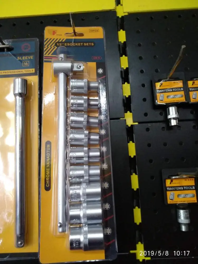 new socket TF-8031  10pcs E socket set with sliding card