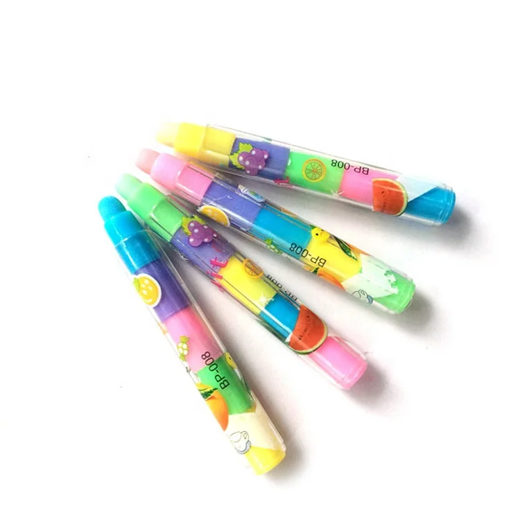 Personalized colorful delicate fancy fat kids pen eraser