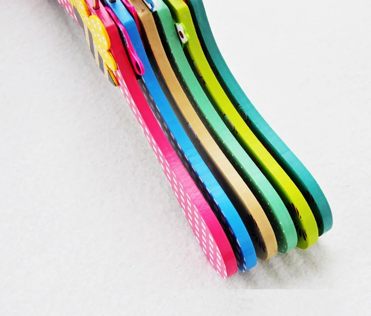 New Design Cartoon cute Wooden hanger for Children Clothes
