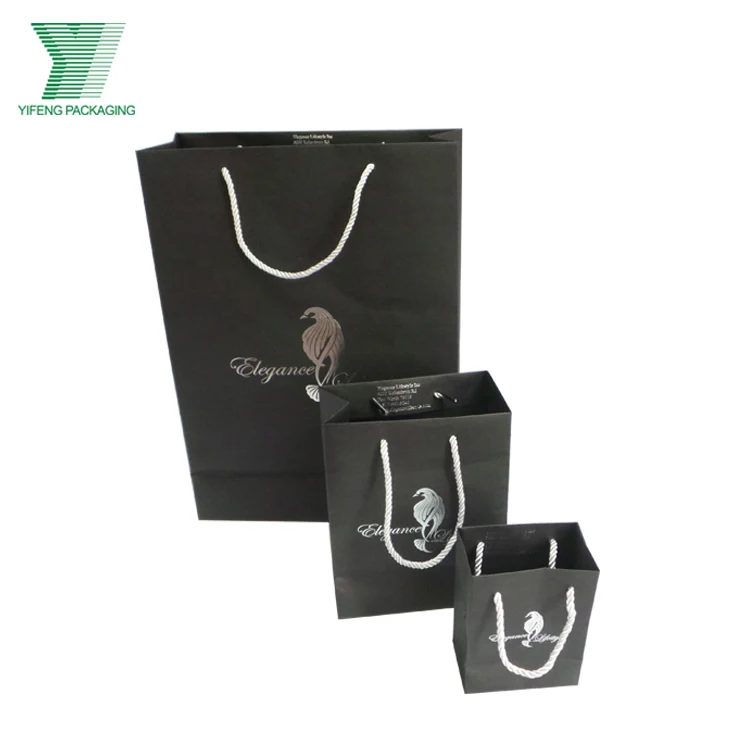 wholesale high end customized paper shopping bag with diecut handle