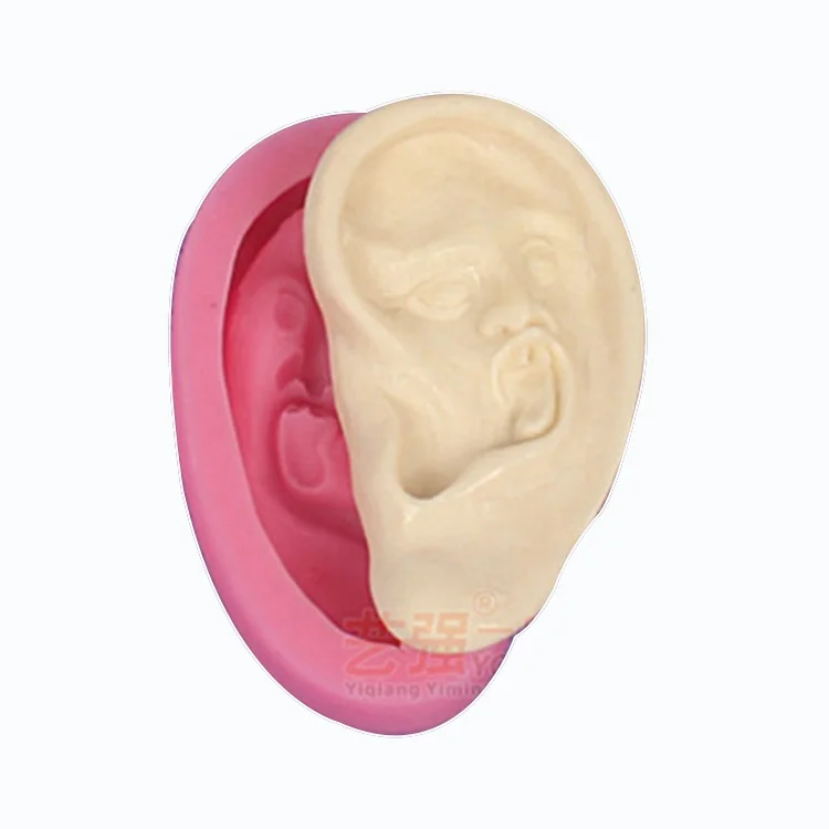 
fondant chocolate ear mould,silicone gum paste ear mold,fondant cake stencil fondant cake tools 
