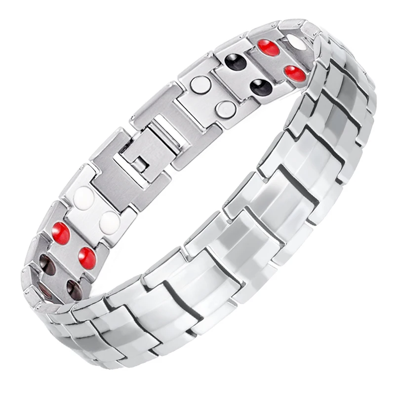 Silver White Color Titanium Handcuffs Bracelet