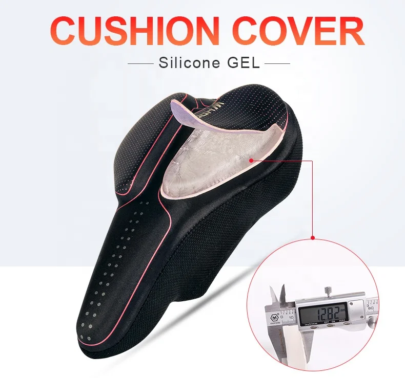 WHEEL UP Bicycle Lycra Breathable Cycling Seat Pad Cushion Shock Absorption Anti-Slip Saddle Cover Pad