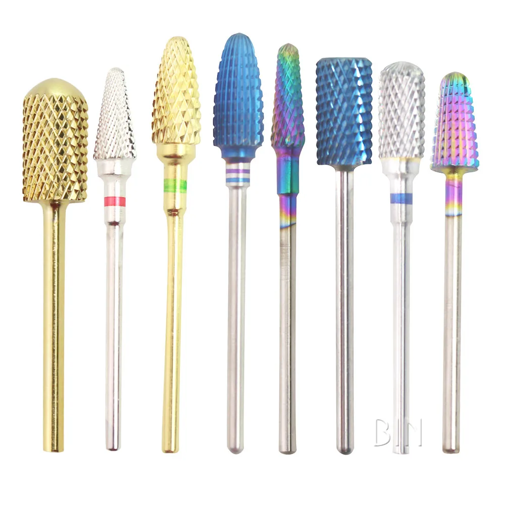 BIN Carbide Burr Nail Drill Bits Sets from Manufacture High Quality Tungsten Steel Stainless Steel AU 5 in 1 Nail Drill Bit