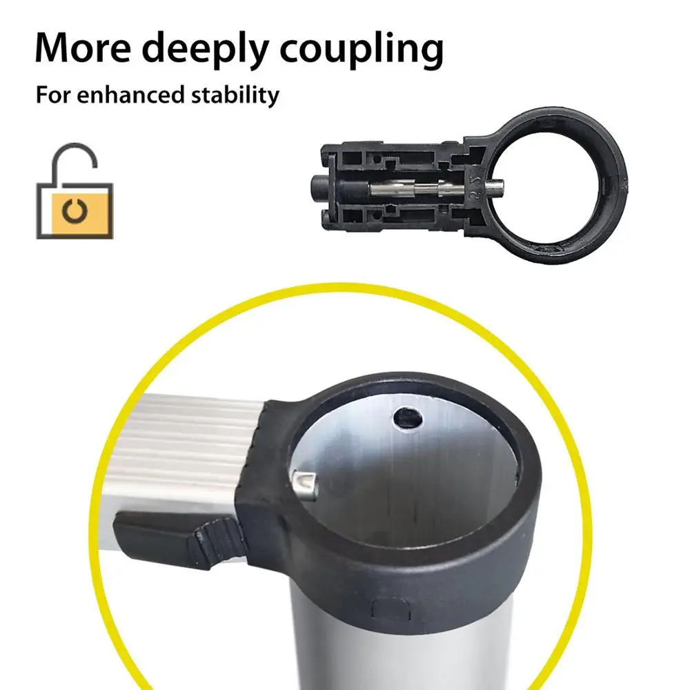 12.5 Ft Telescopic Aluminum Portable Ladder With Finger Protection