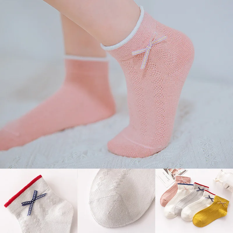 
Up-grade Summer cute bowknot baby cotton socks 