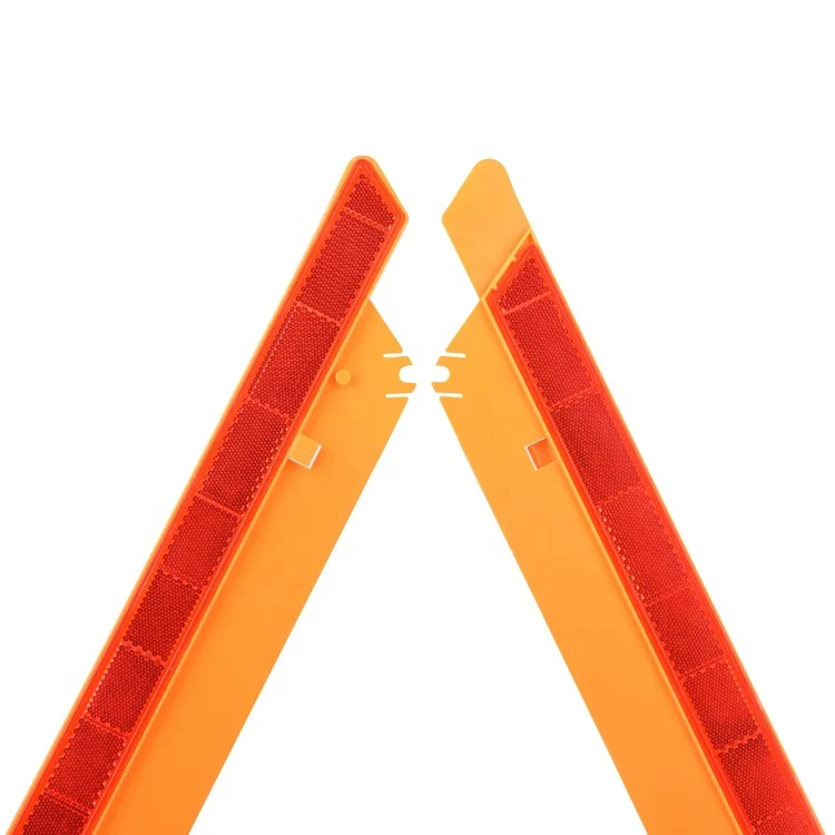 Professional ABS+PMMA foldable warning triangle dot emergency reflective safety warning triangle