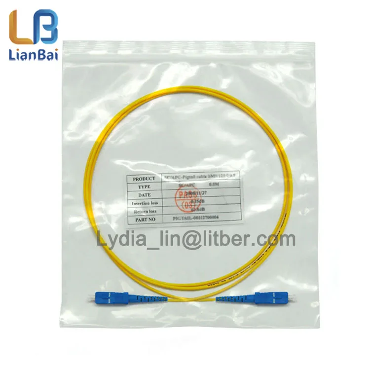 OEM single mode blue color SC/UPC-SC/UPC  FTTH fiber optic patchcord Patch Cord cable