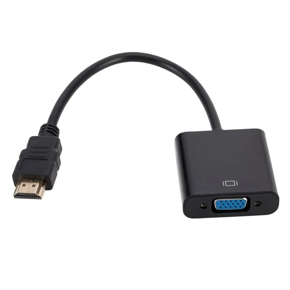 Заводская цена, адаптер HDMI-VGA 1080P, кабель-преобразователь hdmi-vga с аудио портом, высококачественный разъем hdmi-vga