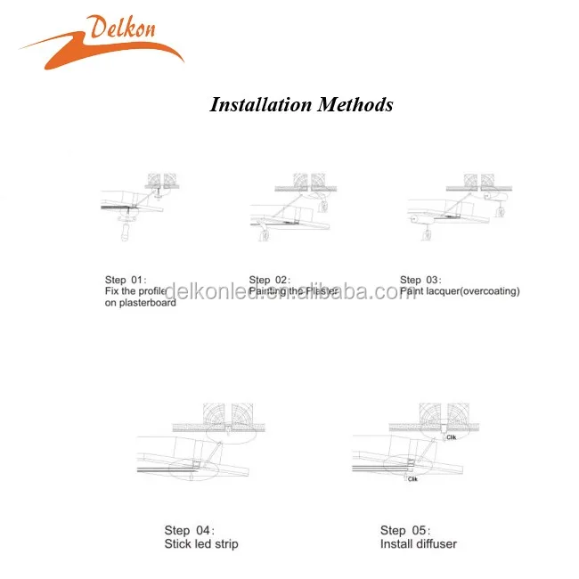 Super Wide 98*18.5mm Aluminium LED Channel Drywall  Plaster-in Recessed LED Profile for 47mm Width LED Strip