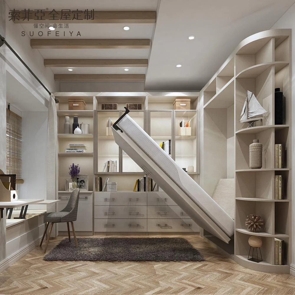 Мебель для отеля, высокое качество, современная деревянная компактная мебель, складная настенная кровать