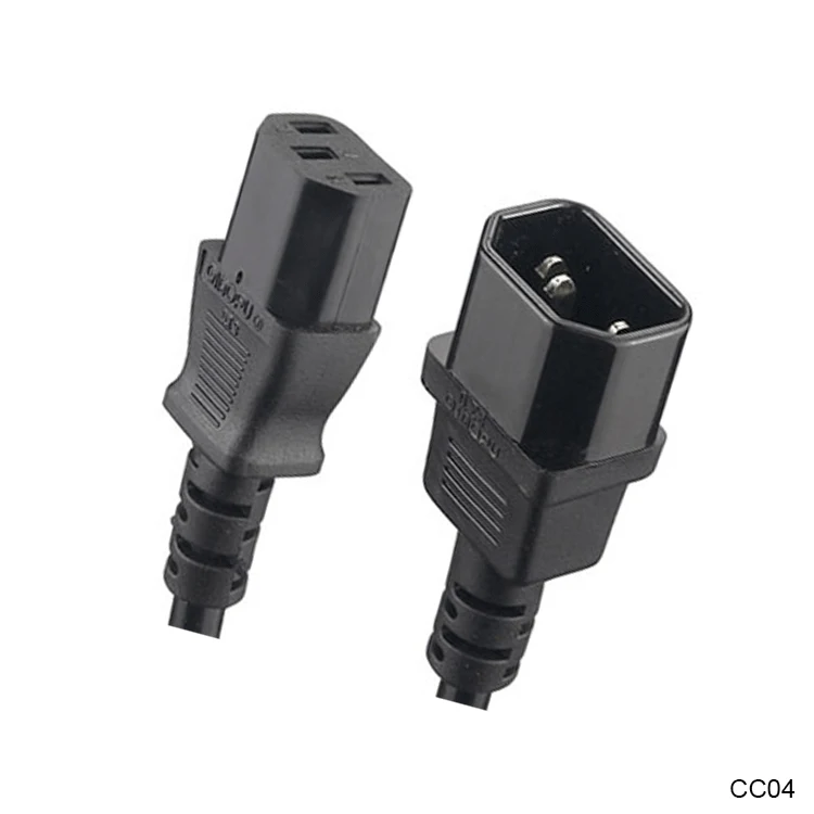 VDE США ЕС AU Электрический провод удлинитель 10A 125 V 250 V 3 Pin IEC C13 к C14 разъем мужчинами шнур питания переменного тока