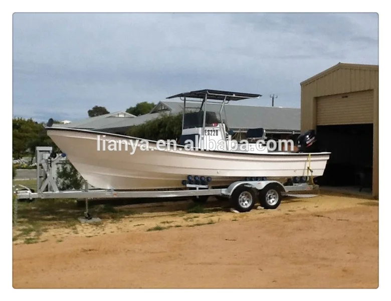 Liya 7.6m outboard steering four stroke Japan fiberglass panga boat