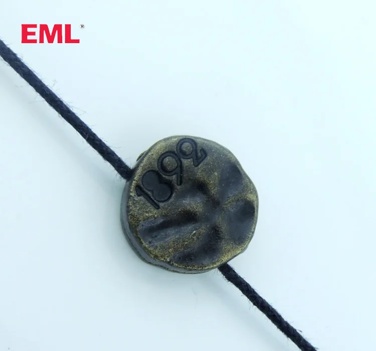 Manufacturer of Plastic and Metal seal tags EML Black Jeans Wax Seal Tags