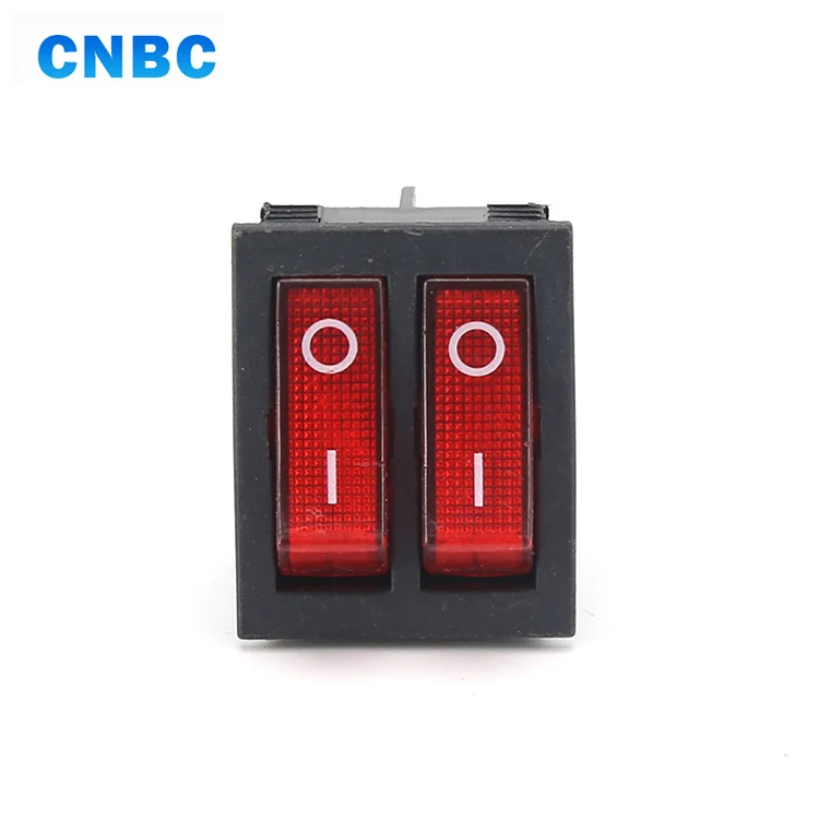 KCD2-2101 Medium DPST 4 Pins ON OFF 16A 24V Rocker Switch 250V T125