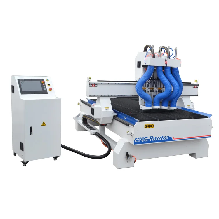 Мебель делая 4 головки шпинделя деревообрабатывающий станок с ЧПУ