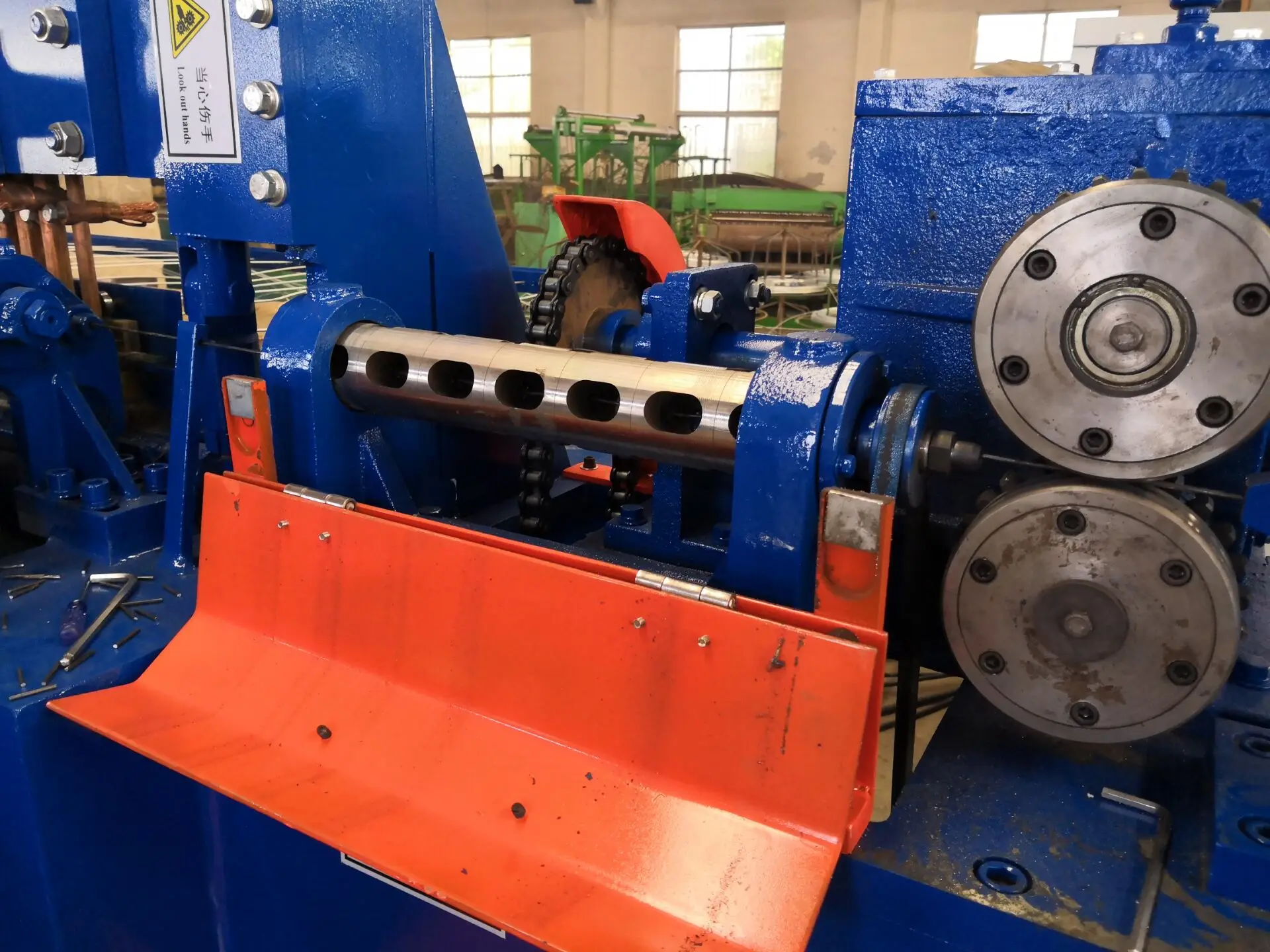 Welded wire mesh production line