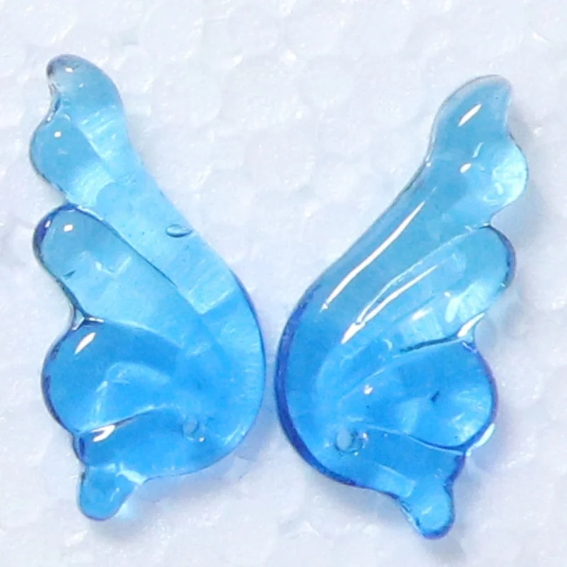 Hot Sale Fairy Wings Charms Handmade Framed Murano Two-tone  Glass Butterfly Pendant