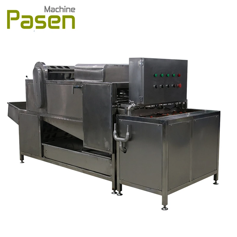 Automatic hen egg shell removing machine / boiled chicken egg sheller machine with breaking function