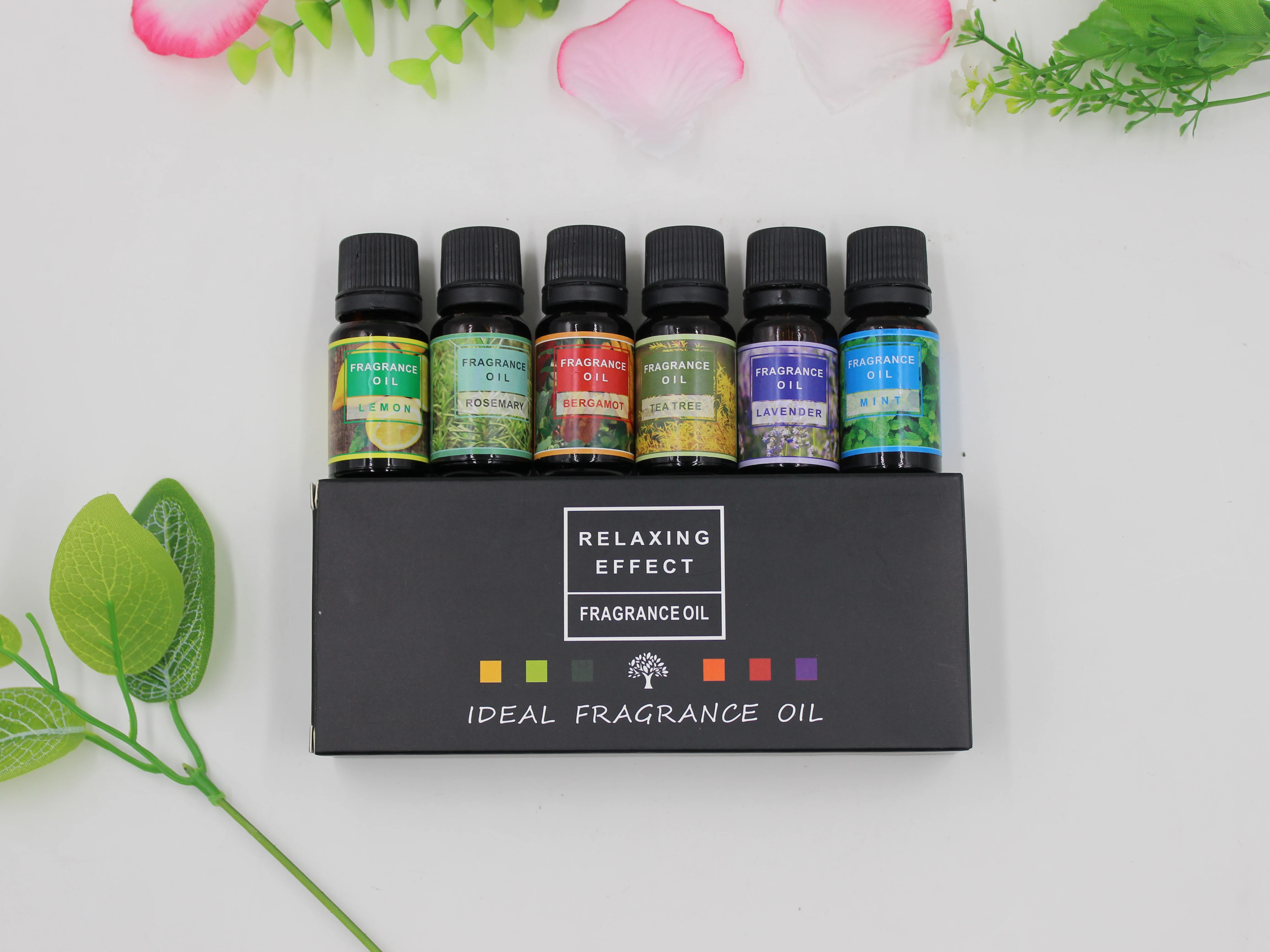 
OEM Pure Essential Oil Gift Set, for Diffuser, Humidifier, Massage, Aromatherapy, Skin Care 