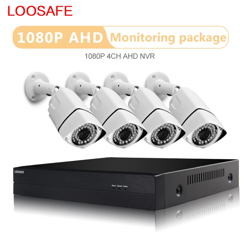 1080 P ночного видения P2P IPC ip-камер с AHD DVR 4CH H.264 4CH AHD комплект