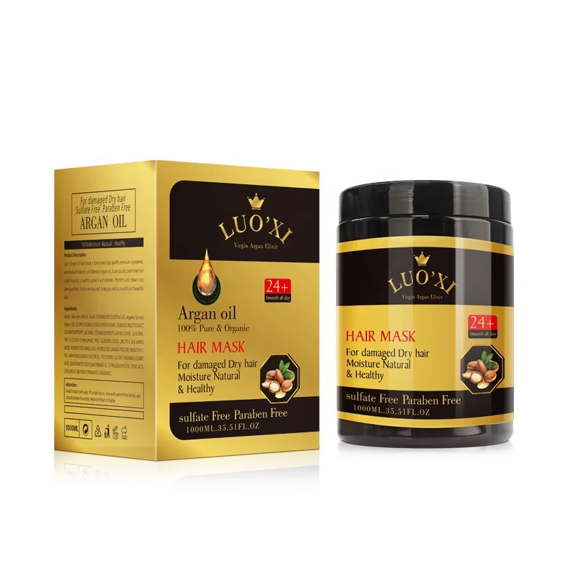 1000ML OEM/ODM 100% pure & organic Argan oil hair mask for damaged dry hair