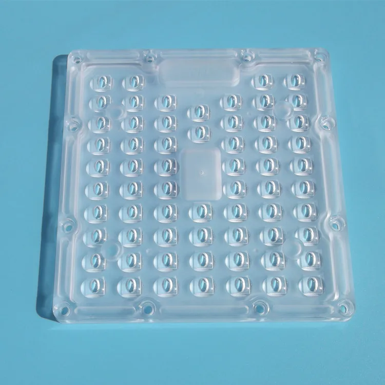 64 in 1 square pc street light led lens for smd 3030 led
