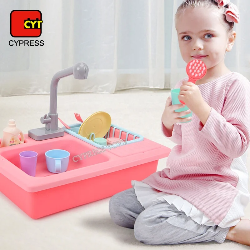 Cocina De Juguete Pretend Play Kitchen Sink Set Toy Tableware Toy For Kids