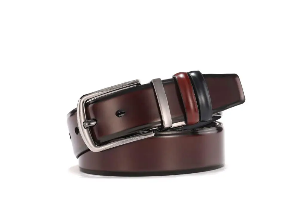 Заводской новый стиль мужской кожаный ремень с реверсивной пряжкой
