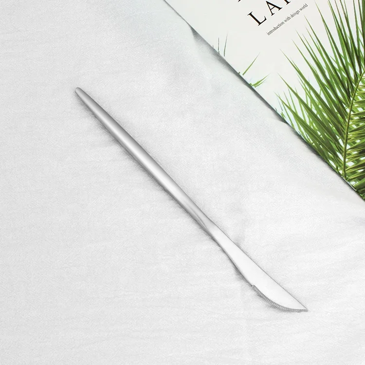 
Serving Silver Flatware Cutlery for Dessert Dinnerware Tableware Fork Knife Spoon Set of 10 PCS 