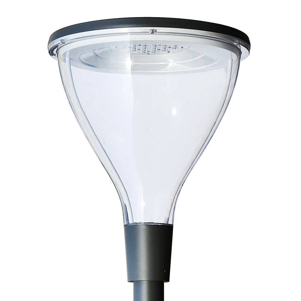 clear diffuser with high luminous quality 5 years warranty china supplier  post top fixture led garden lamp