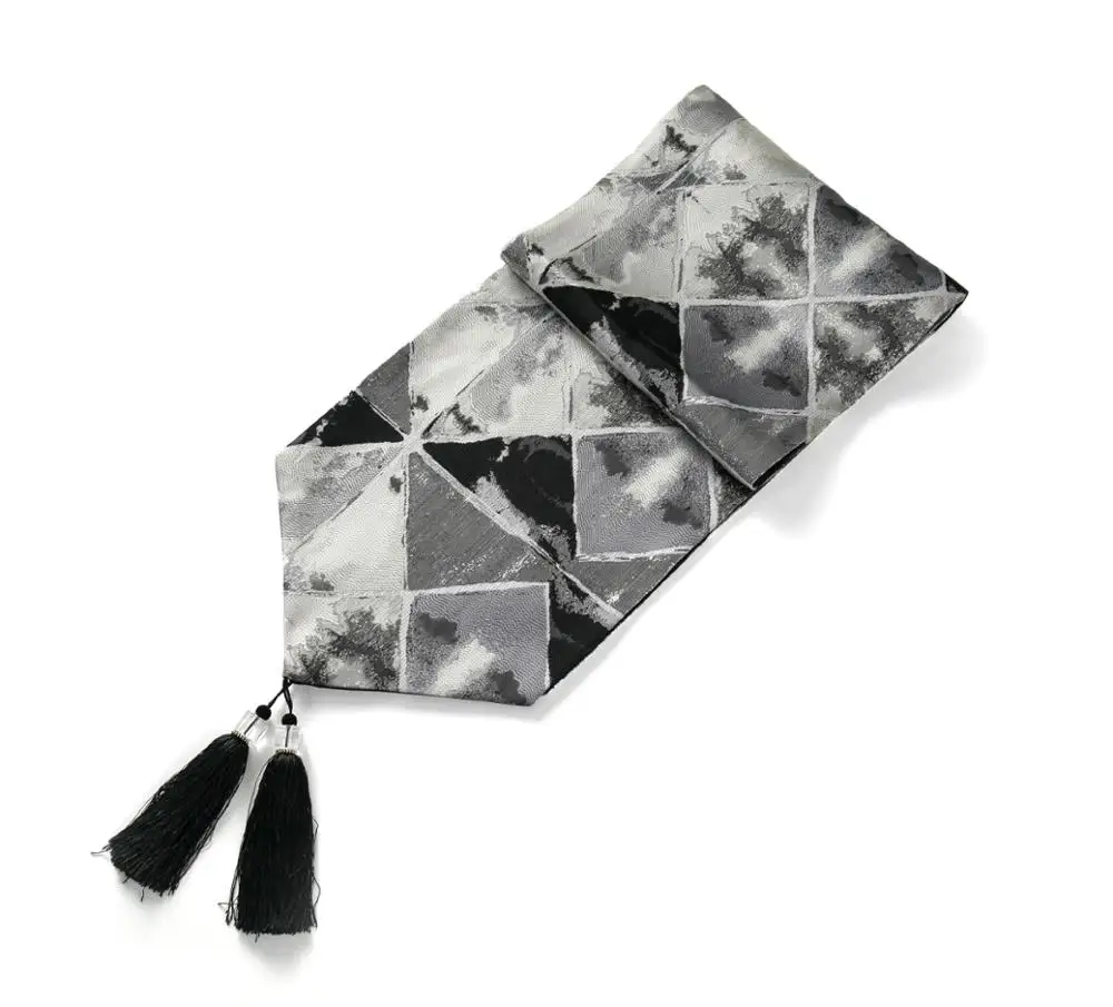 Модная Современная скатерть из цветного полиэстера, Жаккардовая скатерть с кисточками