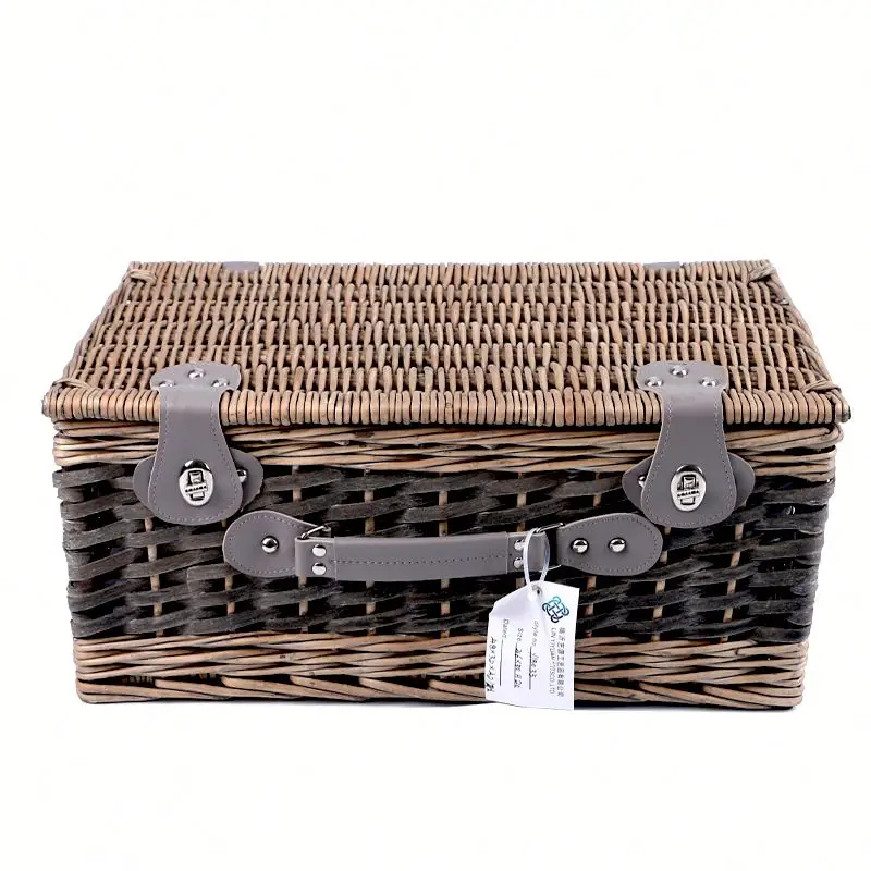Hot Sales Decorative Food Wicker Picnic Basket for Baby Carton Multifunction Storage Baskets Handmade Weaving