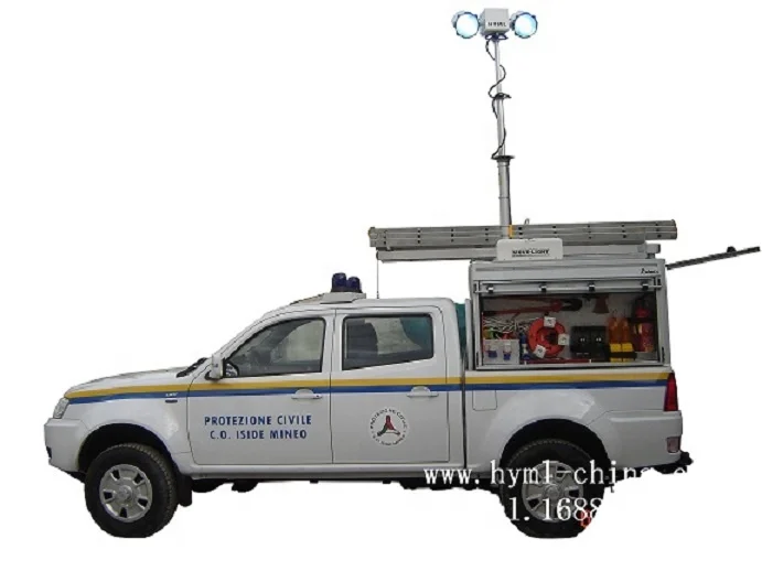 
small special Communication car and Telescoping Mast Tower 