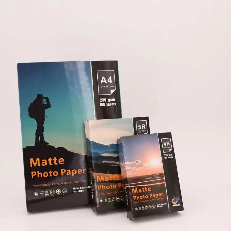 
Instant Dry A4 Glossy Desktop Printing Cast Coated 230gsm 250gsm 300gsm 5x7 A3 A4 Matte Inkjet Photo Paper 