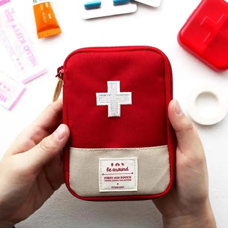 Empty Mini Medical First Aid Kit Pouch Organizer Bag