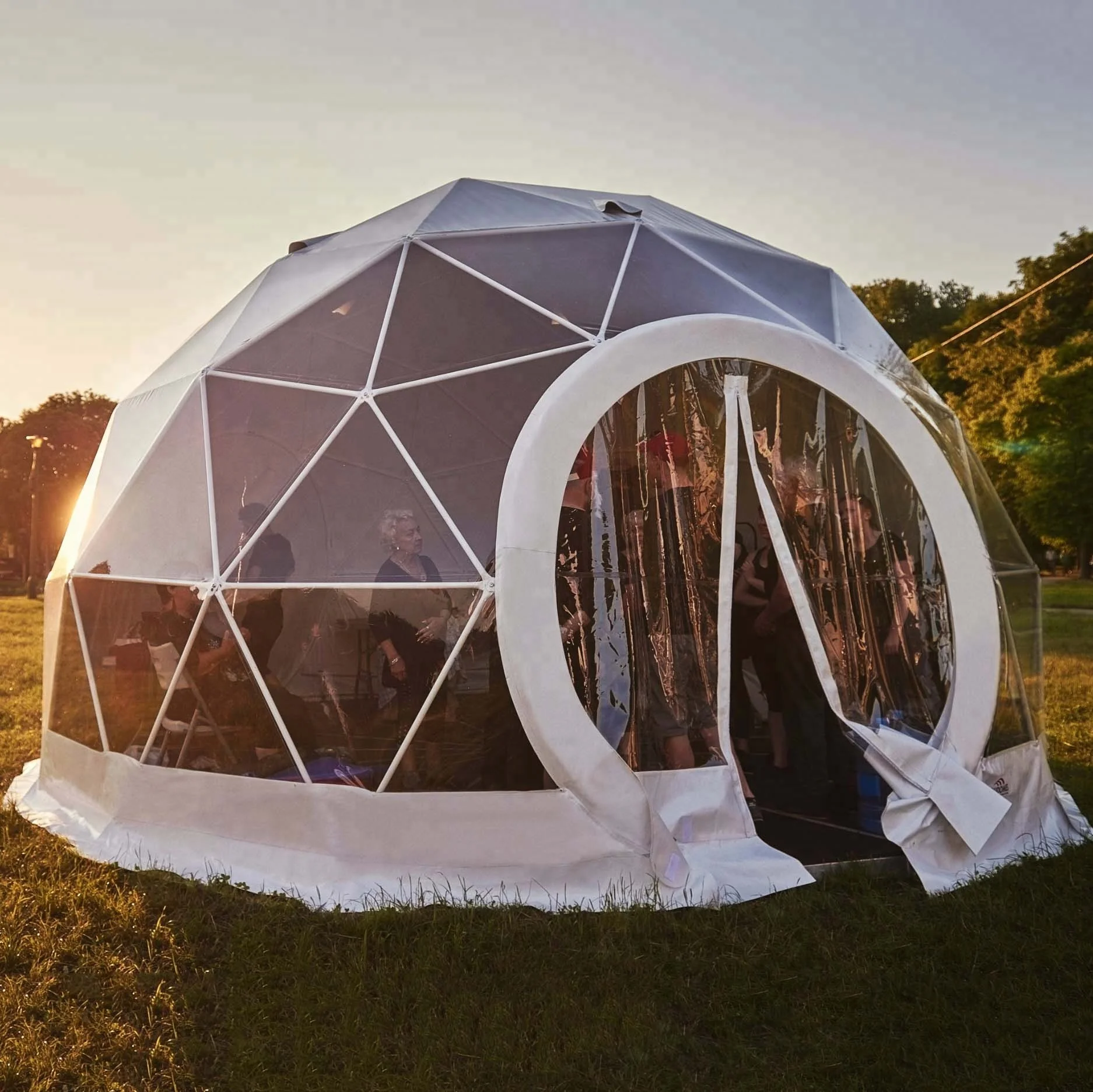 Guangzhou OHO прозрачный glamping геодезическая рамка geo купол палатка