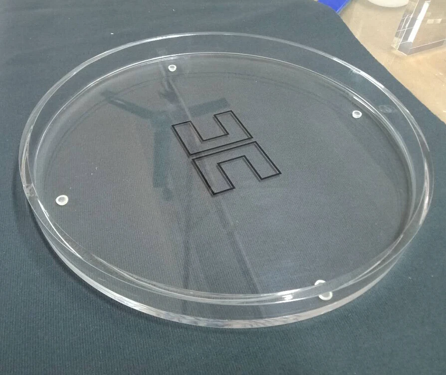 Customize Make Clear Acrylic Round Acrylic Tray