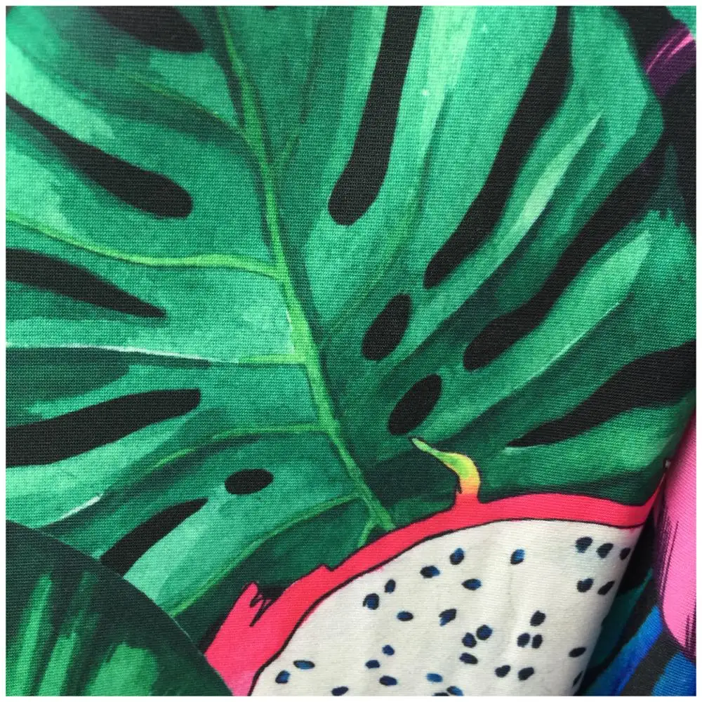 The manufacturer wholesale tropical pattern swimming lycra jersey fabric polyester for garments