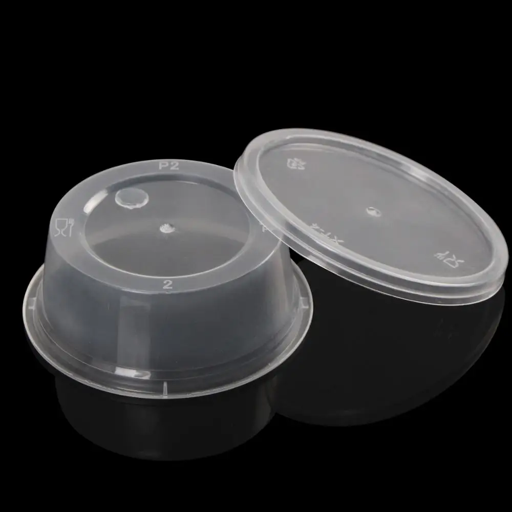 2 oz sauce container small plastic cups with lids