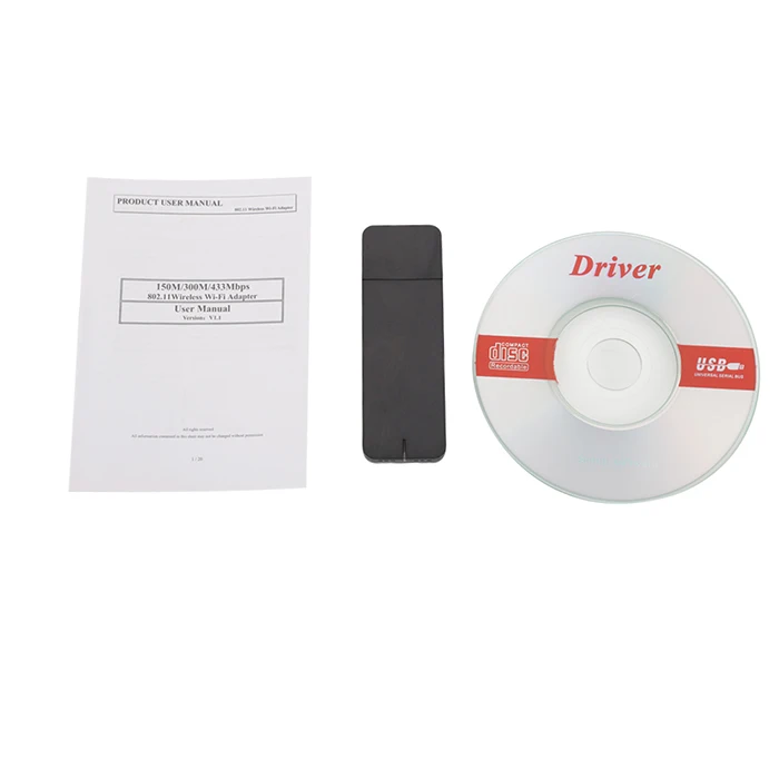 802.11ac 600Mbps Mediatek MT7610 Dual Band 1T1R High Speed Wireless WiFi Dongle USB Adapter