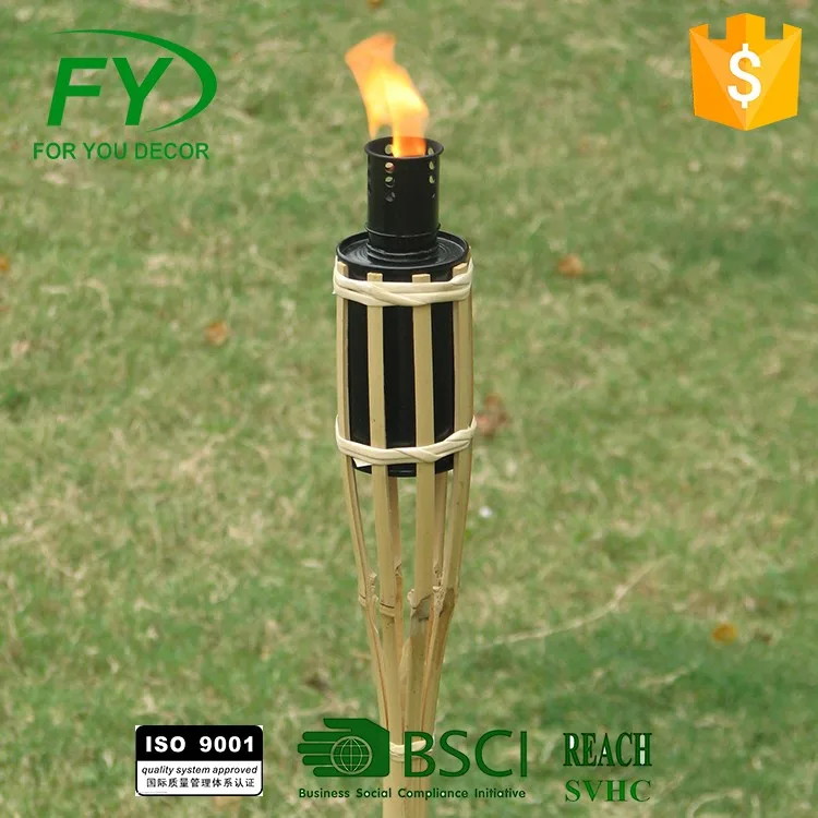 Китай поставки природа цвет наружного освещения лагерь керосин лампы алкоголь бамбука тики факел