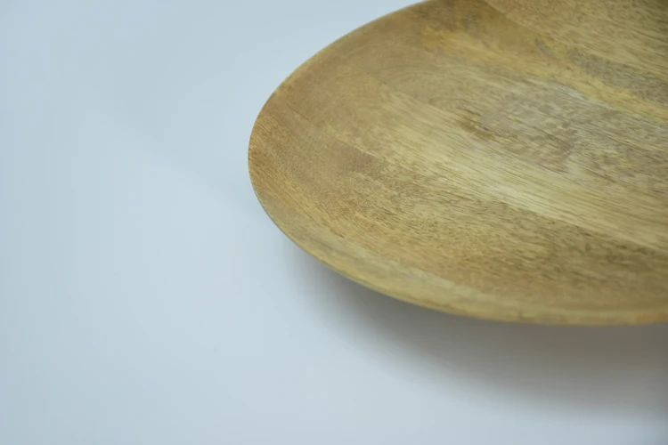 
9 inch Acacia Wood Round Service Tray Fruit Tray Nuts plate Candies Plate for home&hotel&Restaurant 