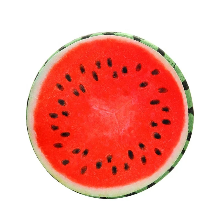 3D Digital Print Fruit Floor Pillow Seating Cushion Round Throw Pillow For Home Decoration