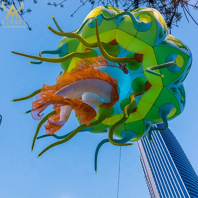 Music festival decoration inflatable jellyfish hanging decoration parade event ideas