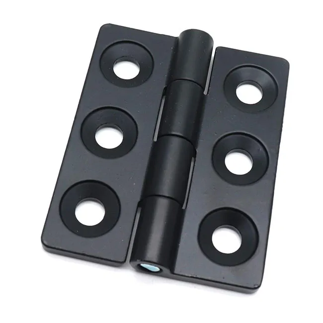 60mm Matte Black Door Hinges with Radius Corners
