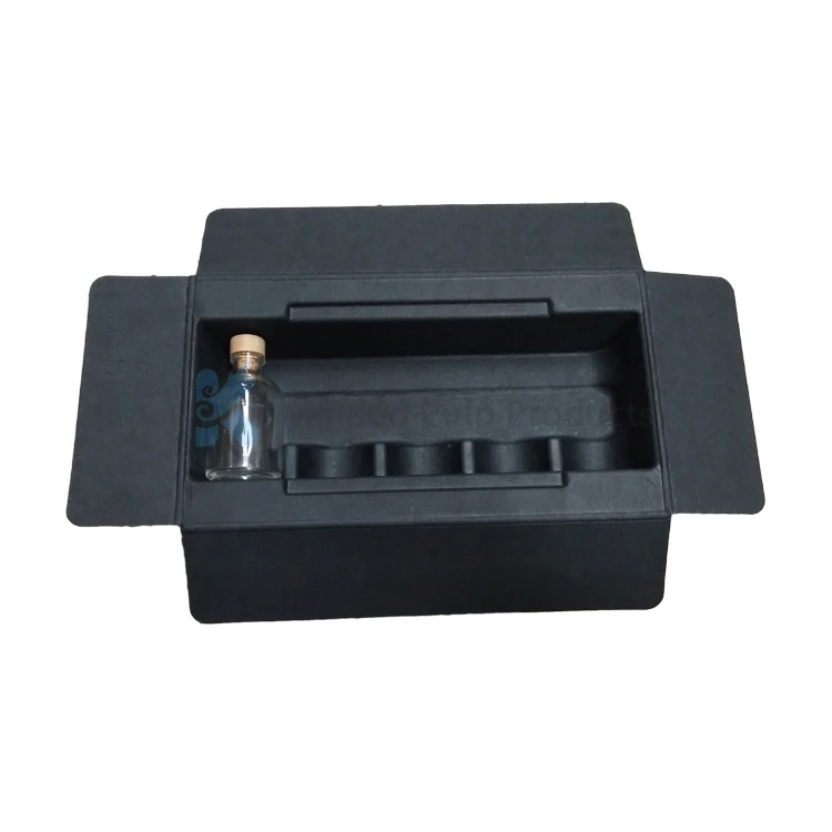 Sugarcane Biodegradable tray dry press black Environmentally friendly bagasse pulp tray packaging